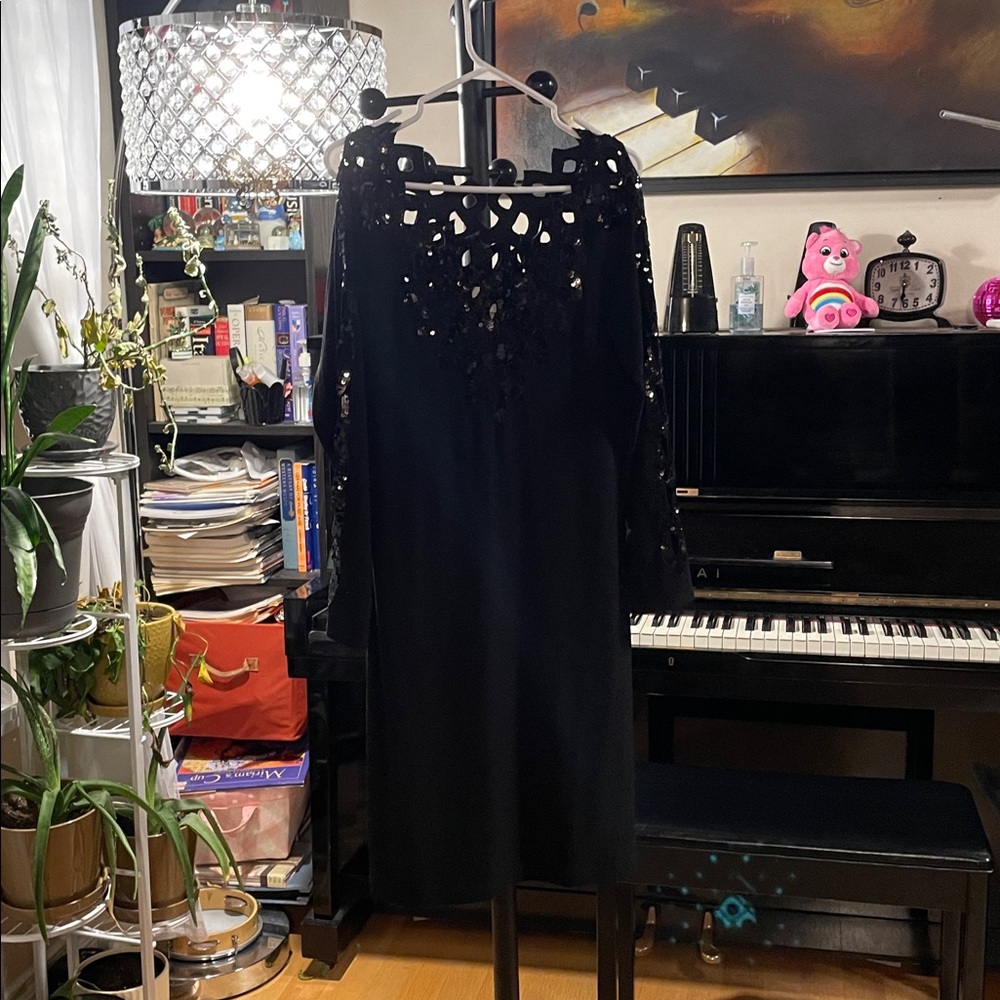 Joseph Ribkoff Dress Sequin Appliqué Style 161995 - Picture 4 of 15